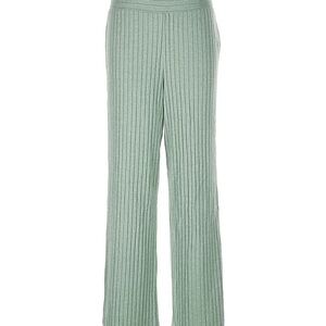 Gilly Hicks Sage Ribbed Wide Leg Pants